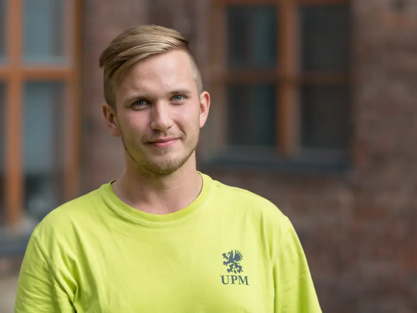 Chemical engineering student Matias became familiar with everyday work at the biorefinery during summer job Chemical engineering student Matias became familiar with everyday work at the biorefinery during summer job